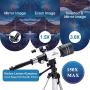 MAXLAPTER Telescope for Kids Astronomy Beginners, 150X Portable Travel Scope 300/70 HD Large View Refractor with Camera Wire Shutter, Smartphone Adapter and Backpack