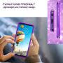 AMPURSQ Case for LG K51 (LMK500), LG Reflect (L555DL) Case,Glitter Liquid Moving Quicksand Design Heavy Duty Protection with Rugged Hard PC and TPU Bumper Cover for LG Phone (Purple)