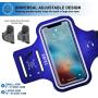 Tribe Water Resistant Cell Phone Armband Case for iPhone 11, 11 Pro Max, Xs Max, Xr, 8 Plus, 7 Plus, 6 Plus, Galaxy S10 Plus, S9 Plus, S8 Plus, Notes and More. Adjustable Elastic Band & Key Slot