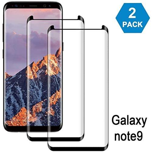 Galaxy Note 9 Screen Protector, [2 Pack] 9H Tempered Glass, HD Clear, 3D Curved Case Friendly,Bubble-Free for Samsung Note 9 Glass Screen Protector