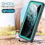 Vapesoon iPhone 11 Waterproof Case, Built-in Screen Protector 360 Full-Body Protection Clear Call Quality Heavy Duty Waterproof Shockproof Cover Case for iPhone 11 2019（6.1 Inch） (Teal/Clear)
