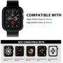 [2 Pack] L K Case for Apple Watch 44mm Series 4/5 Built-in Tempered Glass Screen Protector, All-Around Ultra-Thin Bumper Full Cover Hard PC Protective Case for iWatch 44MM - Black