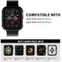 [2 Pack] L K Case for Apple Watch 44mm Series 4/5 Built-in Tempered Glass Screen Protector, All-Around Ultra-Thin Bumper Full Cover Hard PC Protective Case for iWatch 44MM - Black
