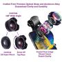 Wide Angle, Macro Lens for iPhone X XR XS Max 8 7 6S Plus-HD Cell Phone Camera Lens Kit by easeUup-Bluetooth Universal Remote, Phone Tripod Holder-All You Need in 1 Case to Go