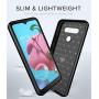 Aliruke Case for LG K51 Case with Tempered Glass Screen Protector[2 Pack], Slim Shockproof TPU Bumper Cover Flexible Lightweight Protective Phone Case for LG K51/LG Reflect/LG Q51, Black