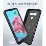 Aliruke Case for LG K51 Case with Tempered Glass Screen Protector[2 Pack], Slim Shockproof TPU Bumper Cover Flexible Lightweight Protective Phone Case for LG K51/LG Reflect/LG Q51, Black