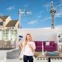 Cell Phone Signal Booster for AT&T T-Mobile 4G LTE 700MHz Band 12/17 Home Mobile Signal Repeater Amplifier Antenna Kits for Home and Office, Improves 4G LTE Data Rates and Supports Voice Over LTE