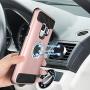 Samsung Galaxy S9 Phone Case With Tempered Glass Screen Protector And Magnetic Ring Holder Stand Kickstand Hybrid Protective Cell Accessories Hard Cover for Glaxay S 9 Galazy 9S GS9 Women Girls Pink