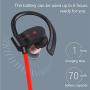 Bluetooth Headphone 4.1 Wireless Stereo with Microphone Sport Headset in-Ear Earphone for Other Smartphones or Bluetooth Devices (Red)
