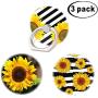 (3 Pack) Mobile Phone Ring Holder Finger Grip,Sunflowers Cell Phone Stand Collapsible Kickstand Compatible with All Smartphone