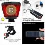 USB Rechargeable Bike Front Light, Solar Powered, and Bell Horn, All in one design, 350 Lumens Bicycle Headlight LED. Waterproof, USB Output Charge your Mobile, Road Cycling Safety Commuter Flashlight