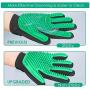 2020 New Version Pet Grooming Brush, Enhance Pet Grooming Glove with 255 Tips, Deshedding Glove for Dog and Cat, Left & Right Gentle De-Shedding Glove Brush