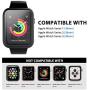 [2 Pack] L K Case for Apple Watch 38mm Series 1/2/3 Built-in Tempered Glass Screen Protector, All-Around Ultra-Thin Bumper Full Cover Hard PC Protective Case for iWatch 38MM - Black