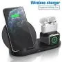 Wireless Charger for AirPods Pro, Coobetter 3 in 1 Wireless Charging Station,Wireless Charging Stand Watch Charger Compatible with iPhone 11/11 pro /11 Pro Max/Xs/XS Max/XR/X / 8 /8P (Black)
