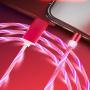 YICHUMY LED Flowing USB Charger Cable Magnetic 3 in 1 USB Charging Cable Light UP Micro USB/USB Type C Cable Multi Charging Cord Compatible Universal USB Charging Cable with Most Cell Phones (Pink)