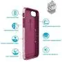 Speck 79990-5945 Presidio Inked Cell Phone Case for iPhone 7 - Fresh Floral Rose/Magenta Pink