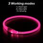 USB Rechargeable LED Dog Collar - Glowing Pet Collar for Dogs, Light Up Doggy Collars Keep Your Dogs Be Seen& Be Safe Adjustable Size Flashing Collars