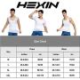 HEXIN Mens Slimming Body Shaper Shirts Abs Abdomen Shapewear Sports Compression Tops