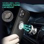 Phone Ring Holder Finger Kickstand, A-Maker 360° Rotation Metal Phone Ring Stand,Phone Ring Grip for Magnetic Car Mount Compatible with iPhone, Samsung Galaxy All Smartphone (Black)