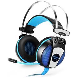 Lindada KOTION Each GS500 3.5mm Gaming Game Headset Headphone Earphone Headband with Mic Stereo Bass LED Light for PS4 PC Computer Laptop Mobile Phones
