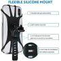 Bike Phone Mount, 360°Rotation Silicone Bicycle Phone Holder, Universal Motorcycle Handlebar Mount Fits for iPhone 11 Pro Max/XR/XS Max/8/7/ 6/6s Plus, Galaxy S20/S9, 4.0"-6.5" Phones (Black)