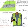 LED Reflective Vest for Running Walking Cycling USB Rechargeable Light Up Flashing Safety Warning Vest, Adjustable Waist & 2 Large Pocket Reflective Gear for Runners Cyclist Dog Walker Motorcyclist