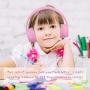 Midola Volume Limited 85dB Kids Headphone Bluetooth Wireless Over Ear Foldable Stereo Sound Noise Protection Headset with AUX 3.5mm Cord Mic For Boys Girls Cellphone Ipad Tablets TV Notebook Rose Pink