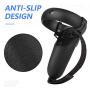 COOLWUFAN Touch Controller Grip Cover for Oculus Quest/Oculus Rift S Protective Sleeve Handle Case Shell Accessories with Adjustable Wrist Strap/Sweat-Proof/Non-Slip (Black)