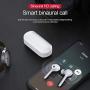Wireless Earbuds Headset Bluetooth 5.0 TWS Noise Canceling Stereo Headphones for iPhone Android, Waterproof Touch Control Earphones with Charging Case (White)