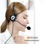 Arama Cell Phone Headset w/ Lightweight Secure-Fit Headband, Pro Noise Canceling Mic and In-line Controls 3.5mm Headset for iPhone, Samsung, LG, HTC, Blackberry Mobile Phone and iPad Tablets (A602MP)