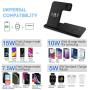KKM Wireless Charger, 4 in 1 Wireless Charging Station,15W Qi-Certified Wireless Charger Stand for iPhone SE 2020, Apple Watch, iWatch, AirPods, Samsung Galaxy Note 20/Note 20 Ultra, LG, Google Pixel