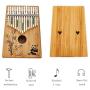 Yao Space Thumb Piano Kalimba 17 Keys,Portable Finger Piano with English Study Instruction, Tune Hammer and Storage Bag, Piano Gifts for Kids and Adults Beginners