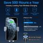 VANMASS Wireless Car Charger Mount, Automatic Clamping, 10W Qi Fast Charging, QC 3.0 Car Charger, Windshield Dash Air Vent Phone Holder Compatible with iPhone 11Pro Max XS SE, Samsung S20 S10 Note10