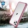 SPIDERCASE for iPhone 11 Pro Max Case, Built-in Screen Protector Full Heavy Duty Protection Shockproof Anti-Scratched Rugged Case for iPhone 11 Pro Max 6.5 inch 2019 (Pink+Clear)