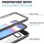 Samsung Galaxy S8 Case, Pakoyi Full Body Bumper Case Built-in Screen Protector Slim Clear Shock-Absorbing Dustproof Lightweight Cover Case For Samsung Galaxy S8 (5.8 Inch)-Grey/Clear.