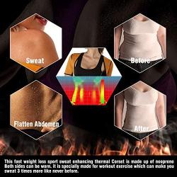 NonEcho Women Sauna Body Shaper Sweat Suit Sleeve Spa Cami Hot Neoprene Slimming Workout Vest Weight Loss Top