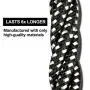 CUGUNU Nylon Braided Cable Compatible with iPhone Charger, 5 Pack[3/3/6/6/10FT] MFi Certified USB Lightning Cable Charging Cord for iPhone X/Max/11/8/7/6/6S/5/5S/SE/Plus/iPad - Black White