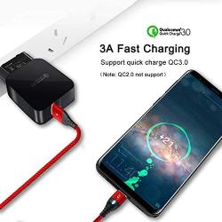 A.S 3 in 1 Magnetic USB Cable, Fast Charging & Data Sync Cable with Diamond Led, Compatible with Micro USB I-Product and Type C Smartphones (1.6ft,3.3ft,6.6ft Red)