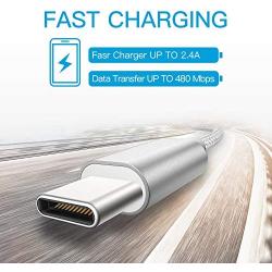 USB C Cable, MARGE PLUS Type C Charging Cable 3 Pack (6Ft) Braided Fast Charger Cord Compatible with Samsung Galaxy A20 A50 A51 A71 A10 A10e S10 S20 Plus Note10 9, LG Stylo 5 4,and Other USB C Charger