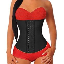 YIANNA Womens Underbust Latex Sport Girdle Waist Trainer Corsets Hourglass Body Shaper