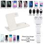 Wireless Charger 4 in 1 Charging Dock for Airpods Pro and Iwatch 5 Charging Station Fast Charging Stand for iPhone 11/11Pro/11 Pro Max/X/XS/XR/Xs Max 8/8 Plus,for Samsung S10/S9/S8//Note 10/9/8 White