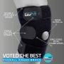EzyFit Knee Brace Support for Arthritis, ACL, LCL, MCL, Sports Exercise, Meniscus Tear Injury Recovery - Side Stabilizers Open Patella - Best Comfort Fit Adjustable Neoprene Wrap - 3 Sizes