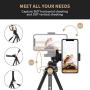 Fotopro Phone Tripod Stand, 39.5 Inch Lightweight Travel Tripod for iPhone with Remote Control, Aluminum Compact Camera Tripod for Nikon, Samsung, Huawei, Vlog Tripod for Tiktok YouTube