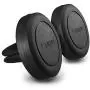 Spigen Quad Air Vent Magnetic Car Mount [2 Pack] Matte Finish Phone Cradle Holder with 4 Metal Plates - Black