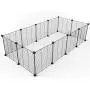 Tespo Pet Playpen, Small Animal Cage Indoor Portable Metal Wire yd Fence for Small Animals, Guinea Pigs, Rabbits Kennel Crate Fence Tent 15 X 12 inch Tespo Pet Playpen, Small Animal Cage Indoor Portable Metal Wire yd Fence for Small Animals, Guinea Pigs, Rabbits Kennel Crate Fence Tent 15 X 12 inch