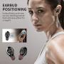 Muzzai Wireless Earbuds, Mini Bluetooth 5.0 Earphones with Charging Case,Playtime 16H IPX5 Waterproof, in-Ear Built-in Mic Headset Deep Bass Stereo for Sport Running, Black