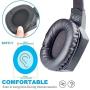 K8 Gaming Headset - Updated Headset Gaming For PS4 New Xbox One, Stereo Over-ear Headphones & Noise-canceling Microphone With Mic For PC Computer Mac Laptop Nintendo Switch Games Black Blue