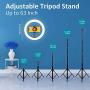 Ring Light with Tripod Stand and Phone Holder, FURANDE 10" Dimmable Makeup Light, 3 Light Modes 10 Brightness Selfie Ring Light for Live Stream/Photography/YouTube, Compatible with iPhone/Android