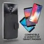 Cell Phone Card Holder Stick on Wallet Phone Pocket for iPhone, Android and All Smartphones (Black and Grey)
