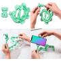 2 Pieces Cute Worm Shape Lazy Cell Phone Holder Universal Gooseneck Cellphone Clamp Flexible Twistable Cartoon Worm Bracket with Suction Cups Stand for Car Bike Handlebar Bed Mirror